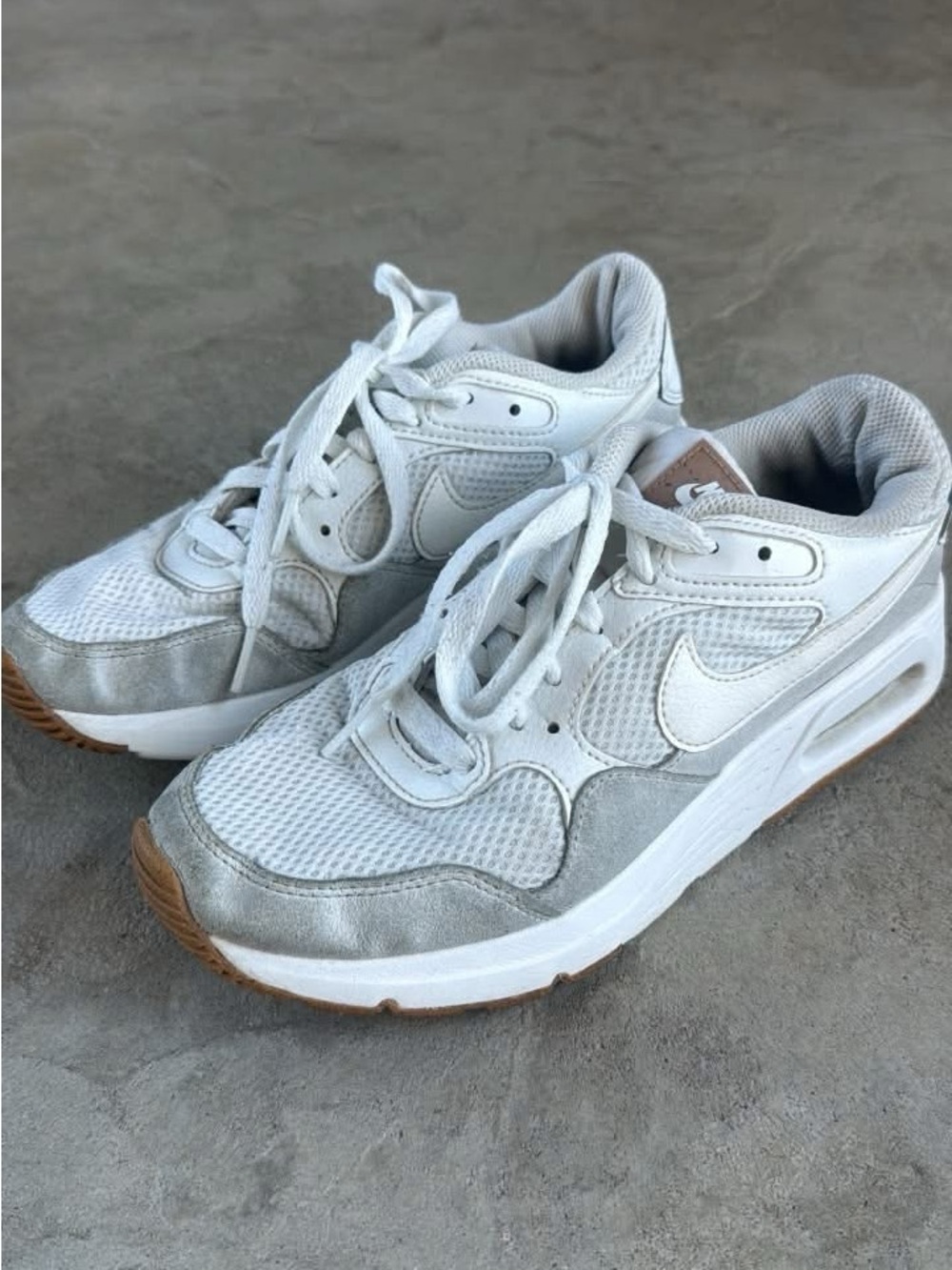 Nike Air Max White & Gray Women's Athletic Sneaker - Classic Style